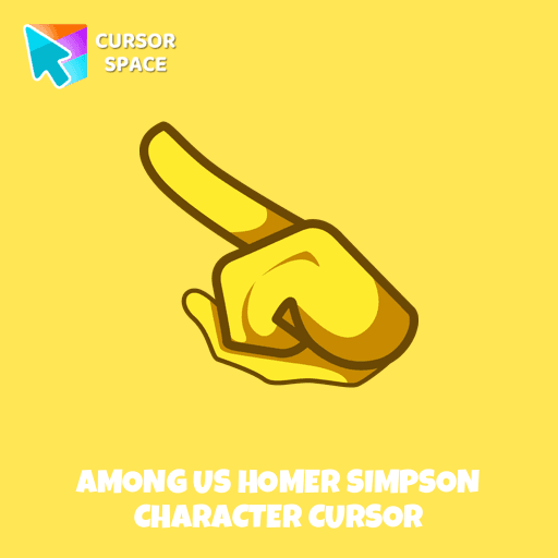 Among Us Homer Simpson Character cursor arrow cursor